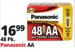 Ocean State Job Lot Panasonic Alkaline Plus Power AA Batteries 48 Count offer