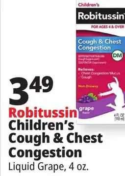 Ocean State Job Lot Robitussin Children's Cough & Chest Congestion offer