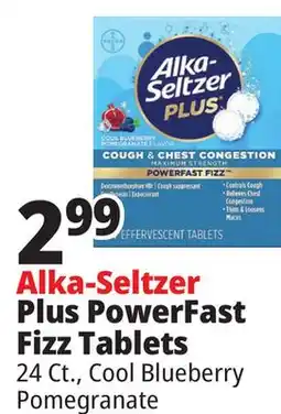 Ocean State Job Lot Alka-Seltzer Plus PowerFast Fizz Tablets offer