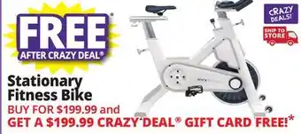 Ocean State Job Lot Stationary Fitness Bike White offer