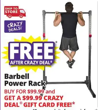 Ocean State Job Lot papababe Barbell Power Rack with 800 lb Weight Capacity offer