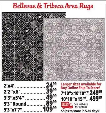 Ocean State Job Lot Bellevue & Tribeca Area Rugs offer