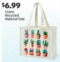 Aldi Crane Recycled Material Tote offer