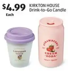 Aldi KIRKTON HOUSE Drink-to-Go Candle offer