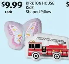 Aldi KIRKTON HOUSE Kids Shaped Pillow offer