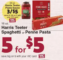 Harris Teeter Harris Teeter Spaghetti or Penne Pasta offer