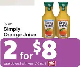 Harris Teeter Simply Orange Juice offer