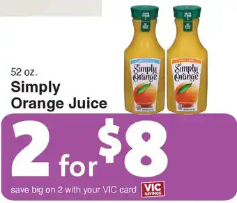 Harris Teeter Simply Orange Juice offer