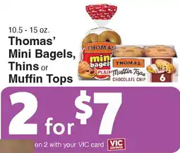 Harris Teeter Thomas' Mini Bagels, Thins or Muffin Tops offer