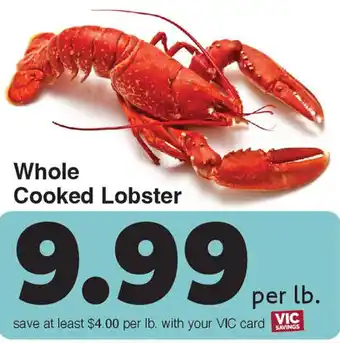 Harris Teeter Whole Cooked Lobster offer