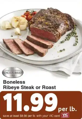 Harris Teeter Boneless Ribeye Steak or Roast offer