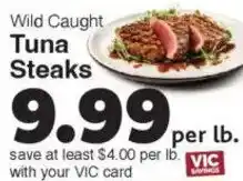 Harris Teeter Wild Caught Tuna Steaks offer