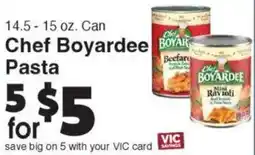 Harris Teeter Chef Boyardee Pasta offer