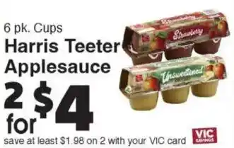 Harris Teeter Harris Teeter Applesauce offer