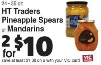 Harris Teeter HT Traders Pineapple Spears or Mandarins offer