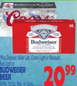 Bravo Supermarkets BUDWEISER BEER offer