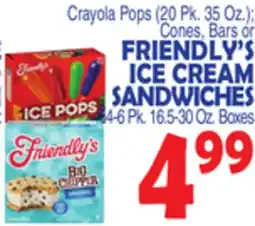 Bravo Supermarkets FRIENDLY'S ICE CREAM SANDWICHES offer