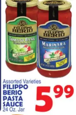 Bravo Supermarkets FILIPPO BERIO PASTA SAUCE offer