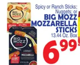 Bravo Supermarkets BIG MOZZ MOZZARELLA STICKS offer