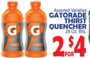 Bravo Supermarkets GATORADE THIRST QUENCHER offer