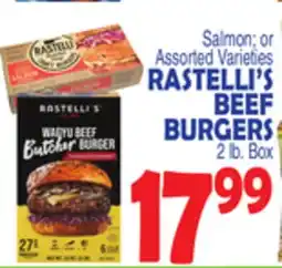 Bravo Supermarkets RASTELLI'S BEEF BURGERS offer