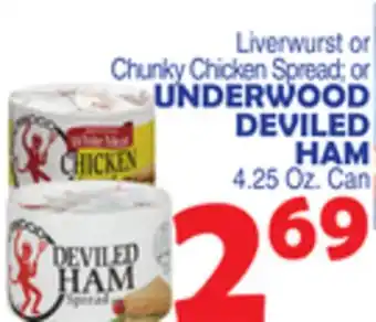 Bravo Supermarkets UNDERWOOD DEVILED HAM offer