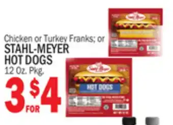 Bravo Supermarkets STAHL-MEYER HOT DOGS offer