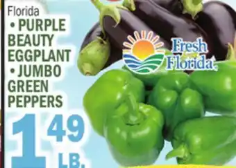 Bravo Supermarkets PURPLE EGGPLANT, JUMBO GREEN PEPPERS offer