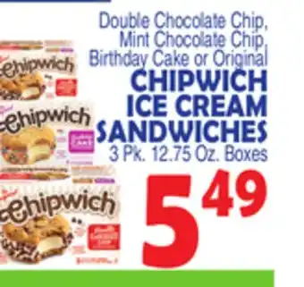 Bravo Supermarkets CHIPWICH ICE CREAM SANDWICHES offer