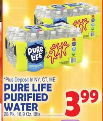 Bravo Supermarkets PURE LIFE PURIFIED WATER offer