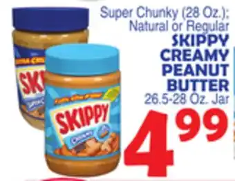 Bravo Supermarkets SKIPPY CREAMY PEANUT BUTTER offer