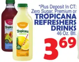 Bravo Supermarkets TROPICANA REFRESHERS DRINKS offer