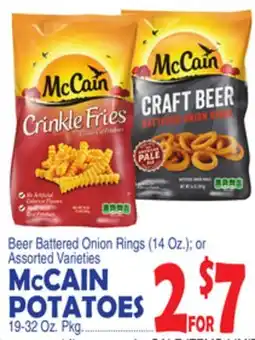 Bravo Supermarkets McCAIN POTATOES 19-32 Oz. Pkg offer