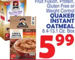 Bravo Supermarkets QUAKER INSTANT OATMEAL offer