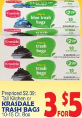 Bravo Supermarkets KRASDALE TRASH BAGS offer