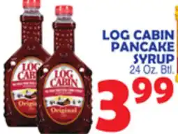 Bravo Supermarkets LOG CABIN PANCAKE SYRUP offer