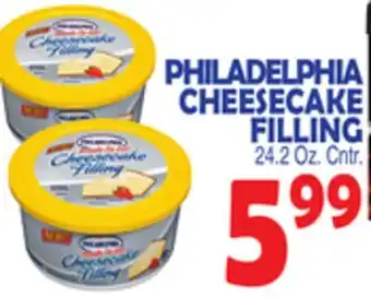 Bravo Supermarkets PHILADELPHIA CHEESECAKE FILLING offer