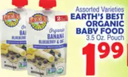 Bravo Supermarkets EARTH'S BEST ORGANIC BABY FOOD offer