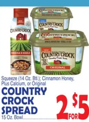 Bravo Supermarkets COUNTRY CROCK SPREAD, 15 Oz. Bowl offer