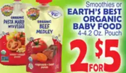 Bravo Supermarkets EARTH'S BEST ORGANIC BABY FOOD offer