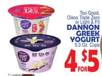 Bravo Supermarkets DANNON GREEK YOGURT offer