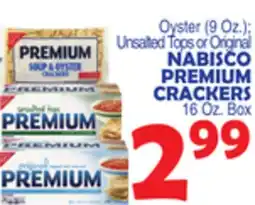 Bravo Supermarkets NABISCO PREMIUM CRACKERS 16 Oz. Box offer