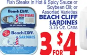 Bravo Supermarkets BEACH CLIFF SARDINES offer