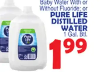 Bravo Supermarkets PURE LIFE DISTILLED WATER offer