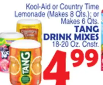 Bravo Supermarkets TANG DRINK MIXES 18-20 Oz. Cnstr offer