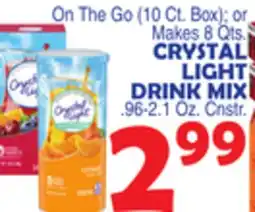 Bravo Supermarkets CRYSTAL LIGHT DRINK MIX. 96-2.1 Oz. Cnstr offer