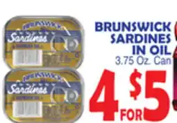 Bravo Supermarkets BRUNSWICK SARDINES IN OIL offer