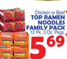 Bravo Supermarkets TOP RAMEN NOODLES FAMILY PACK offer