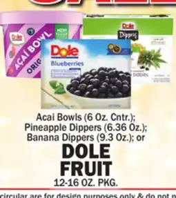 C Town DOLE FRUIT, 12-16 OZ. PKG offer