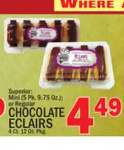 C Town Superior CHOCOLATE ECLAIRS, 4 Ct. 12 Oz. Pkg offer